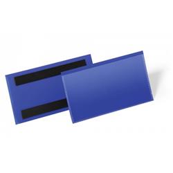 Durable Magnetic Document Pocket 150x67mm Dark Blue (Pack of 50) 174207