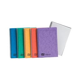 Europa Notebook Twinwire Sidebound Ruled 90gsm 120pp Micro-perforated A5 Assorted Ref 4850Z [Pack 10]