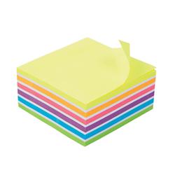 5 Star Office Re-Move Sticky Notes Rainbow Cube 76x76mm 6 Bright Colours 400 Sheets
