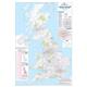 Map Marketing UK Postcode Areas Map Framed Ref FRAM-BIPA