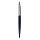 Parker Jotter Ballpoint Pen Stainless Steel Body and Blue Trim Blue Ink Ref 1953186