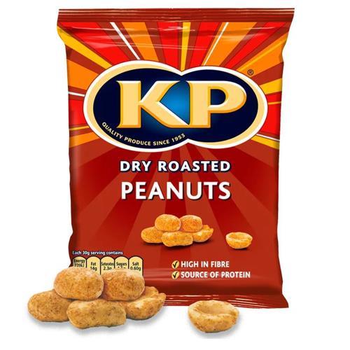 KP Dry Roast Peanuts 50g Carton Ref 38519 [Pack 24] 38519
