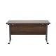 Allegro 1400 X 600 Rectangular Cantilever Workstation - Dark Walnut Top and Silver Legs  Ref TWU1460RECDWSV