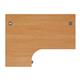 Mezzo Cable Cantilever 1800 Crescent Left Hand Workstation - Beech Top Silver Legs Ref CAB1812LHRADBESV