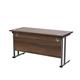 Allegro 1400 X 600 Rectangular Cantilever Workstation - Dark Walnut Top and Silver Legs  Ref TWU1460RECDWSV