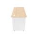 Mezzo Panel 1400 X 600 Rectangular Workstation White Legs - Maple Ref OPP1460PWHMA