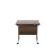 Allegro 800 X 800 Rectangular Cantilever Workstation - Dark Walnut Top and Silver Legs Ref TWU8080RECDWSV