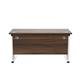 Allegro 1400 X 600 Rectangular Cantilever Workstation - Dark Walnut Top and White Legs Ref TWU1460RECDWWH