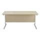 Mezzo Cantilever 1400 Rectangular Cantilever Workstation - Maple Top White Legs Ref SU1480RECMAWH