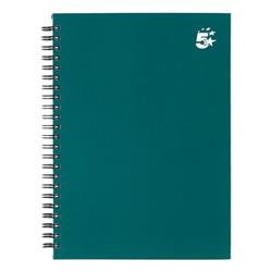 5 Star Twinbound Hardback A5 140Pg Teal Ref 943453 [Pack 5]