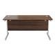 Mezzo Cantilever 1600 Rectangular Cantilever Workstation - D Walnut Top White Legs Ref SU1680RECDWWH