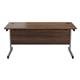 Mezzo Cantilever 1200 Rectangular Cantilever Workstation - Dark Walnut Top Silver Legs Ref SU1280RECDWSV