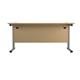 Allegro 1200  X 800 Rectangular Cantilever Workstation - Maple Top and Silver Legs Ref TWU1280RECMASV