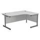 Mezzo Cantilever 1800 Crescent Cantilever Right Hand Workstation - White Top White Legs Ref SU1812RHRADWHSV