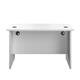 Mezzo Panel 1200 X 600 Rectangular Workstation - White Ref PAN1260RECWH