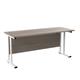 Allegro 1600 X 600  Cantilever Workstation - Grey Oak Top and White/Ref TWU1660RECGOWH