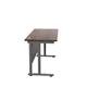 Allegro 1400 X 600 Rectangular Cantilever Workstation - Dark Walnut Top and Silver Legs  Ref TWU1460RECDWSV
