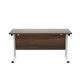 Allegro 1400 X 600 Rectangular Cantilever Workstation - Dark Walnut Top and White Legs Ref TWU1460RECDWWH
