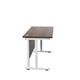 Allegro 1400 X 600 Rectangular Cantilever Workstation - Dark Walnut Top and White Legs Ref TWU1460RECDWWH