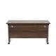 Allegro 1400 X 600 Rectangular Cantilever Workstation - Dark Walnut Top and Silver Legs  Ref TWU1460RECDWSV