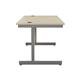 Mezzo Cantilever 1400 Rectangular Cantilever Workstation - Maple Top Silver Legs Ref SU1480RECMASV