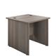 Mezzo Panel 800 X 800 Rectangular Workstation - Grey Oak Ref PAN8080RECGO