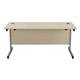 Mezzo Cantilever 1400 Rectangular Cantilever Workstation - Maple Top Silver Legs Ref SU1480RECMASV