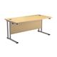 Allegro 1800  X 800 Rectangular Cantilever Workstation - Maple Top and Silver Legs Ref TWU1880RECMASV