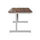 Mezzo Cantilever 1600 Rectangular Cantilever Workstation - D Walnut Top White Legs Ref SU1680RECDWWH