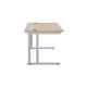 Allegro 1800  X 800 Rectangular Cantilever Workstation - Maple Top and White Legs Ref TWU1880RECMAWH