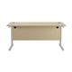 Allegro 1800  X 800 Rectangular Cantilever Workstation - Maple Top and White Legs Ref TWU1880RECMAWH