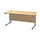 Allegro 1400  X 800 Rectangular Cantilever Workstation - Maple Top and Silver Legs Ref TWU1480RECMASV