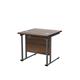 Allegro 800 X 800 Rectangular Cantilever Workstation - Dark Walnut Top and Silver Legs Ref TWU8080RECDWSV