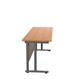 Allegro 1800 X 600 Rectangular Cantilever Workstation - Oak Top and Silver Legs  Ref TWU1860RECNOSV