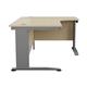 Mezzo Cable Cantilever 1800 Crescent Right Hand Workstation - Maple Top Silver Legs Ref CAB1812RHRADMASV