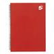 5 Star Twinbound Hardback A4 140Pg Berry Ref 943466 [Pack 5]