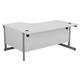 Mezzo Cantilever 1800 Crescent Cantilever Right Hand Workstation - White Top White Legs Ref SU1812RHRADWHSV