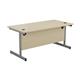 Mezzo Cantilever 1400 Rectangular Cantilever Workstation - Maple Top Silver Legs Ref SU1480RECMASV