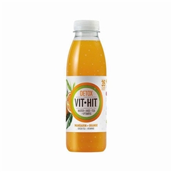 Vit-Hit Detox Mandarin and Orange Bottles 500ml (Pack of 12) VIT3D