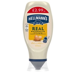 Hellmann's Squeezy Mayonnaise Real 430ml  x 8 
