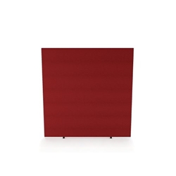 Impulse Plus Oblong 1650/1600 Floor Free Standing Screen Burgundy Fabric Light Grey Edges