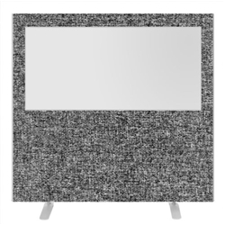 Impulse Plus Clear Half Vision 1500/1600 Floor Free Standing Screen Lead Fabric Light Grey Edges
