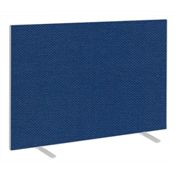 Impulse Plus Oblong 1200/1500 Floor Free Standing Screen Powder Blue Fabric Light Grey Edges