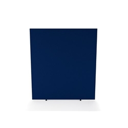 Impulse Plus Oblong 1800/1600 Floor Free Standing Screen Powder Blue Fabric Light Grey Edges