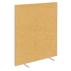 Impulse Plus Oblong 1800/1400 Floor Free Standing Screen Beige Fabric Light Grey Edges