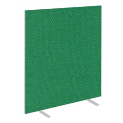 Impulse Plus Oblong 1650/1400 Floor Free Standing Screen Palm Green Fabric Light Grey Edges