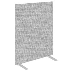 Impulse Plus Oblong 1200/800 Floor Free Standing Screen Light Grey Fabric Light Grey Edges