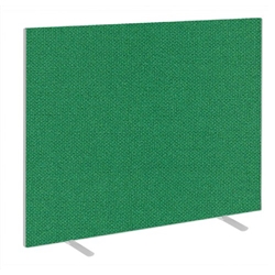 Impulse Plus Oblong 1500/1600 Floor Free Standing Screen Palm Green Fabric Light Grey Edges