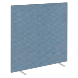 Impulse Plus Oblong 1800/1500 Floor Free Standing Screen Sky Blue Fabric Light Grey Edges