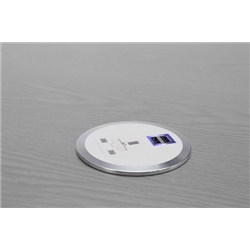 Impulse Port-El 1 x UK Socket, 1 x Smart Charge in Black